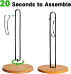 Wood Paper Towel Holder Countertop, TONLEA Kitchen Paper Towel Holder - Image 3