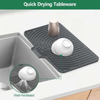 GUUKIN Silicone Dish Drying Mat, 17.7" x 11.8 " Drying Matt Kitchen Counter - Image 3