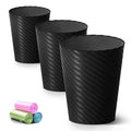 Lysam Bathroom Trash Can, 3 Pack 1.8 Gallons Small Trash Can by Lysam