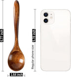 6 PCS Wooden Spoons for Honey, 6.7 inch Small Wooden Spoons - Image 3