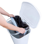 Glad 13 Gallon Trash Can 2 Pack | Plastic Kitchen Waste Bins - Image 4