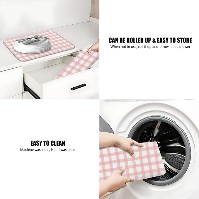 Dish Drying Mat for Kitchen Counter 2 Pack - Image 7