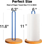 TONLEA Wooden Paper Towel Holder Countertop, Kitchen-Towel-Holder FreeStanding - Image 2