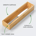 VeyFey Silverware Tray for Drawer, Stackable Kitchen Bamboo Drawer Organizer - Image 2