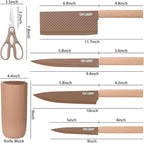 Knife Set, Wiztoynia 6-Piece Coffee Kitchen Knife Set - Image 6