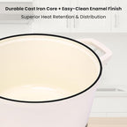 QuliMetal Enameled Cast Iron Set 5-Pc, Dutch Oven, Grill Pan, - Image 4