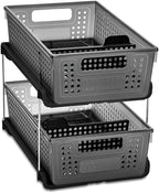 madesmart Antimicrobial 2-Tier Organizer Multi-Purpose Slide-Out Storage by madesmart%C2%AE