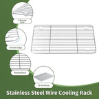 Baking Sheet with Wire Rack Set: 3 Baking Pans + 3 Cooling Racks - Image 3