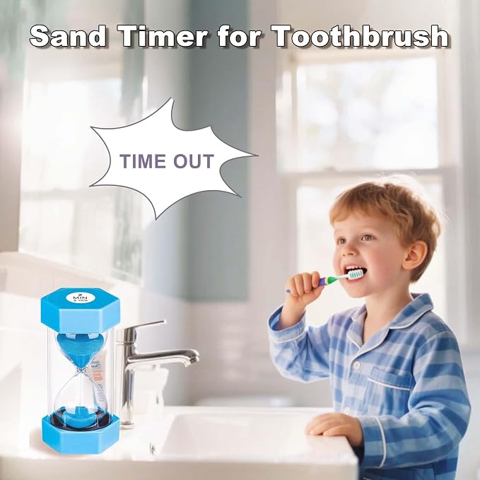 Hourglass Sand Timer 5 Minute, Plastic Unbreakable Hexagon Hourglass Sand Clock - Image 7