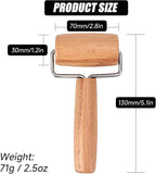 Small Rolling Pin, Wooden Dough Roller, Non-Stick Pizza Roller, T Type Rolling - Image 2