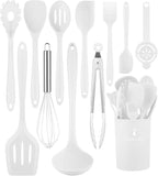 Kitchen Utensils Set-12 Pieces Silicone Cooking Utensils Set 392°F Heat by Pranski