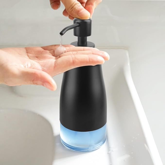 AUMIO Soap Dispenser with Non-Slip Silicone Pad, 2 Pack Kitchen Dish Refillable - Image 2