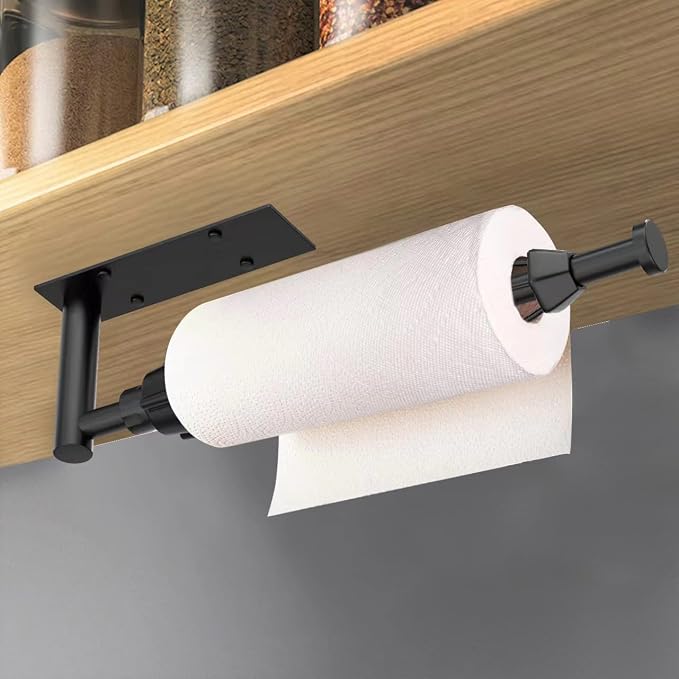 VAEHOLD Self Adhesive Paper Towel Holder Under Cabinet Mount, Wall Mounted - Image 4