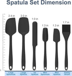 Silicone Spatula Set, 6 Pieces Food Grade Kitchen Utensils - Image 2