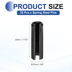 MECCANIXITY 25Pcs Slotted Split Roll Pins 2/5 Inch Dia. 1-1/5 Inch Length 65Mn - Image 2