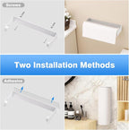 Paper Towel Holder Under Cabinet, Adhesive & Wall Mount, Under Counter Paper - Image 6