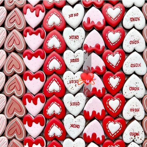 5PCS Large Heart Cookie Cutter 5" 3.78" 3.1" 2.35" 1.61" Heart Cookies Molds Stainless Steel Cutter Set for Mother's Day, Father's Day, Valentine's Day - Image 5