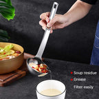 Stainless Steel Oil Separator Soup Ladle Gravy Food Fat Separator Skimmer Spoon - Image 3