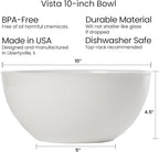 US Acrylic Vista White Plastic Salad and Serving 10-inch Bowls | set of 3 | - Image 5