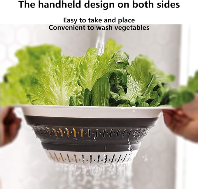 Collapsible Colander and Strainer, Silicone Strainer Colanders & Food Strainers - Image 4