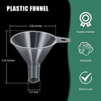 4 Packs Small Plastic Funnel for Filling Small Bottles 2.56 Inch Clear Wide - Image 2