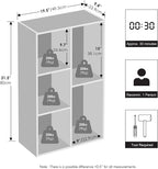 Furinno Reed Closet Organizers and Storage, 5-Cube Reversible Closet Shelves - Image 2