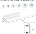 Magnetic Paper Towel Holder, Heavy Duty Strong Magnet Backing, 12” x 3” - Image 2