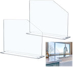 Vesici 2 Pcs Clear Acrylic Sink Splash Guard Freestanding Panel Barrier by Vesici