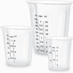 Silicone Measuring Cups Set 125ml + 250ml + 500ml by SwigranceQualityCreativity