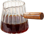 Wooden Handle Coffee Cup with Scale, Espresso Accessories Double Scale Glass by Unknown