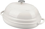 EDGING CASTING Enameled Oval Cast Iron Dutch Oven Pot by EDGINGCOOKWARE