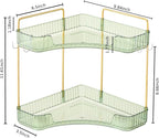 2-Tier Corner Bathroom Organizer Countertop - Image 2