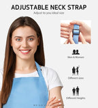 Syntus Apron for Men Women, Adjustable Cooking Kitchen Chef Aprons - Image 4
