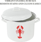 Martha Stewart 16-Quart Enamel on Steel Scratch-Resistant Lobster Stock Pot – - Image 4