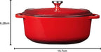 Lodge 7 Quart Enameled Cast Iron Oval Dutch Oven - Image 6