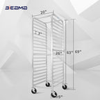BIEAMA 20-Tier Sheet Pan Rack, NSF Bun Pan Rack, Aluminum Bakery Rack, Home - Image 2