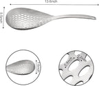 2 Pack Skimmer Slotted Spoon, 13.6 Inch Large Stainless Steel Skimmer Ladle - Image 2