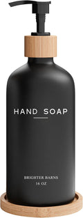 Black Glass Hand Soap Dispenser Bathroom Set by Brighter Barns by BrighterBarns