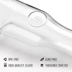 Set of 6 Glass Carafe with Lid, 1 Liter Beverage Serveware Carafe, Cold Water - Image 3