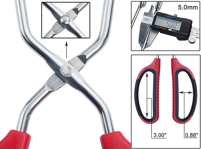 HINMAY 13-Inch Stainless Steel Scissor Tongs - Image 3