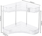 2-Tier Corner Bathroom Organizer Countertop - Image 2