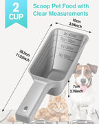 2 Cup Dog Food Scoop, Plastic Pet Food Scoop - Image 3