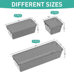 WOWBOX 9 Pack Clear Drawer Organizer Set, Acrylic Drawer Storage Trays - Image 2