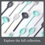 Tovolo Flex Core Silicone Ladle BPA Free Charcoal Gray Deep Silicone Soup Ladle - Image 6