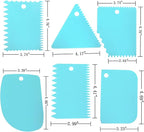 6pcs Cake Scraper Decorating Comb and Icing Smoother Reusable Bread Cream Pizza - Image 2