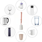 Bottle Brush Long Handle Cup Cleaner Brush Sponge Bottle Scrubber Detachable - Image 7
