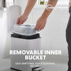 SIMPLI-Magic 6L/1.6G Stainless Steel Bathroom Trash Can - Image 6