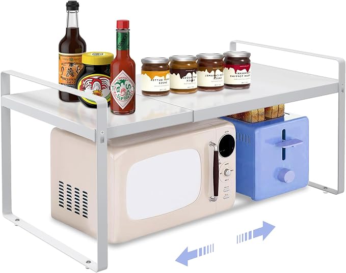 Expandable Cabinet Shelf Organizer Rack 9 inch, Pantry Organizer Lengthen from by KOMOHOM
