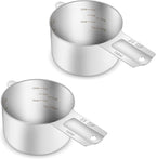 2PCS 2/3Cup Single Measuring Cup, Etched Inner Scale Stainless Steel Measure by BERYLER