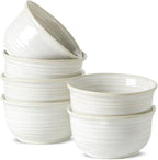 Hasense Cereal Bowls, 20 Ounce Soup Bowls Set of 6, Ceramic Deep Bowl by Hasense